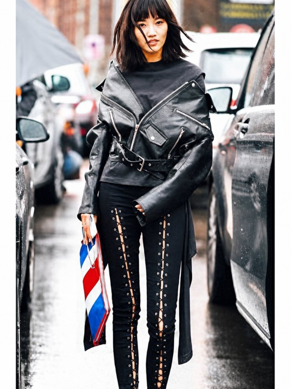 💥HOT ITEM💥ULTRA SEXY High Waist Lace Up Pants in Black